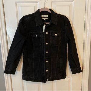 Madewell Oversized Black Denim Jacket